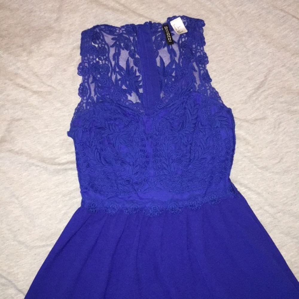 H&M Royal Blue Lace back mini dress